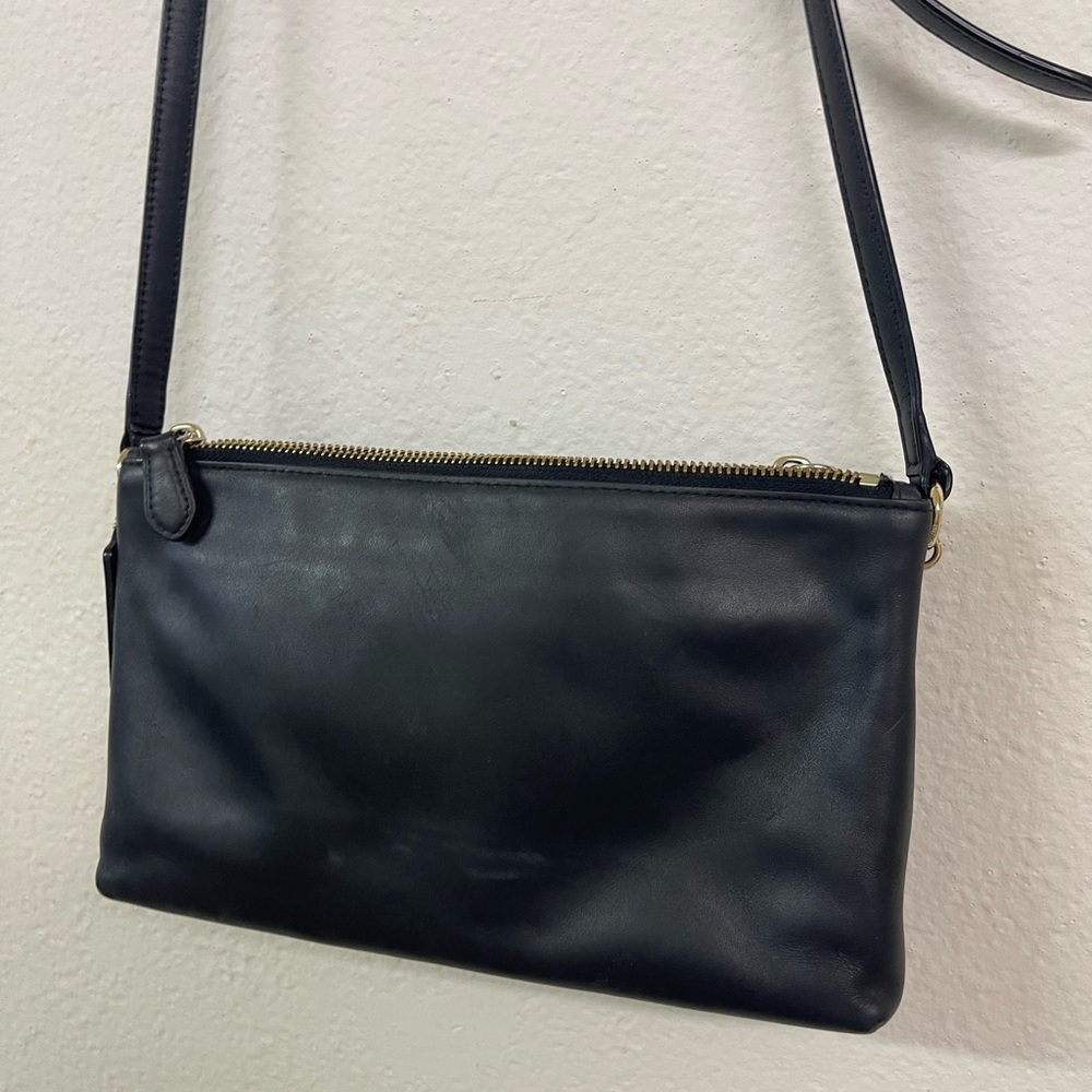 Coach Black Leather Crossbody with Gold Hardware - Picture 4 of 7